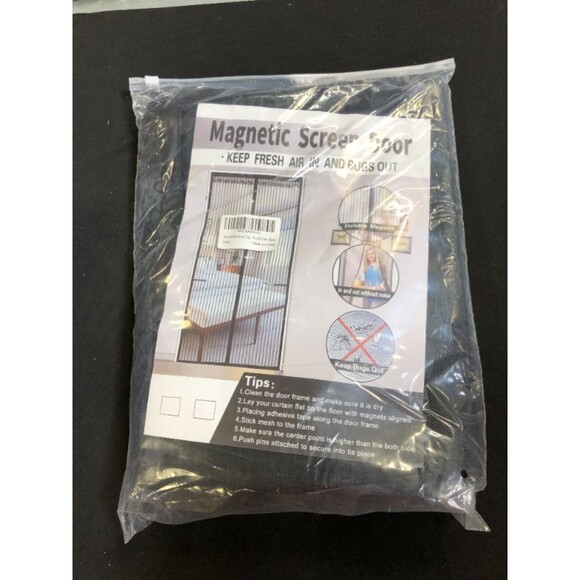Warmyee Reinforced Magnetic Screen Door Fits Doors up to 39 x 83 Inches (Black) - Picture 3 of 3